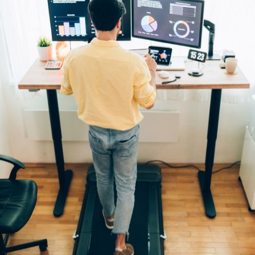 tapis de marche bureau debout au travail